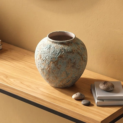 Speckled Aqua Ceramic Vase