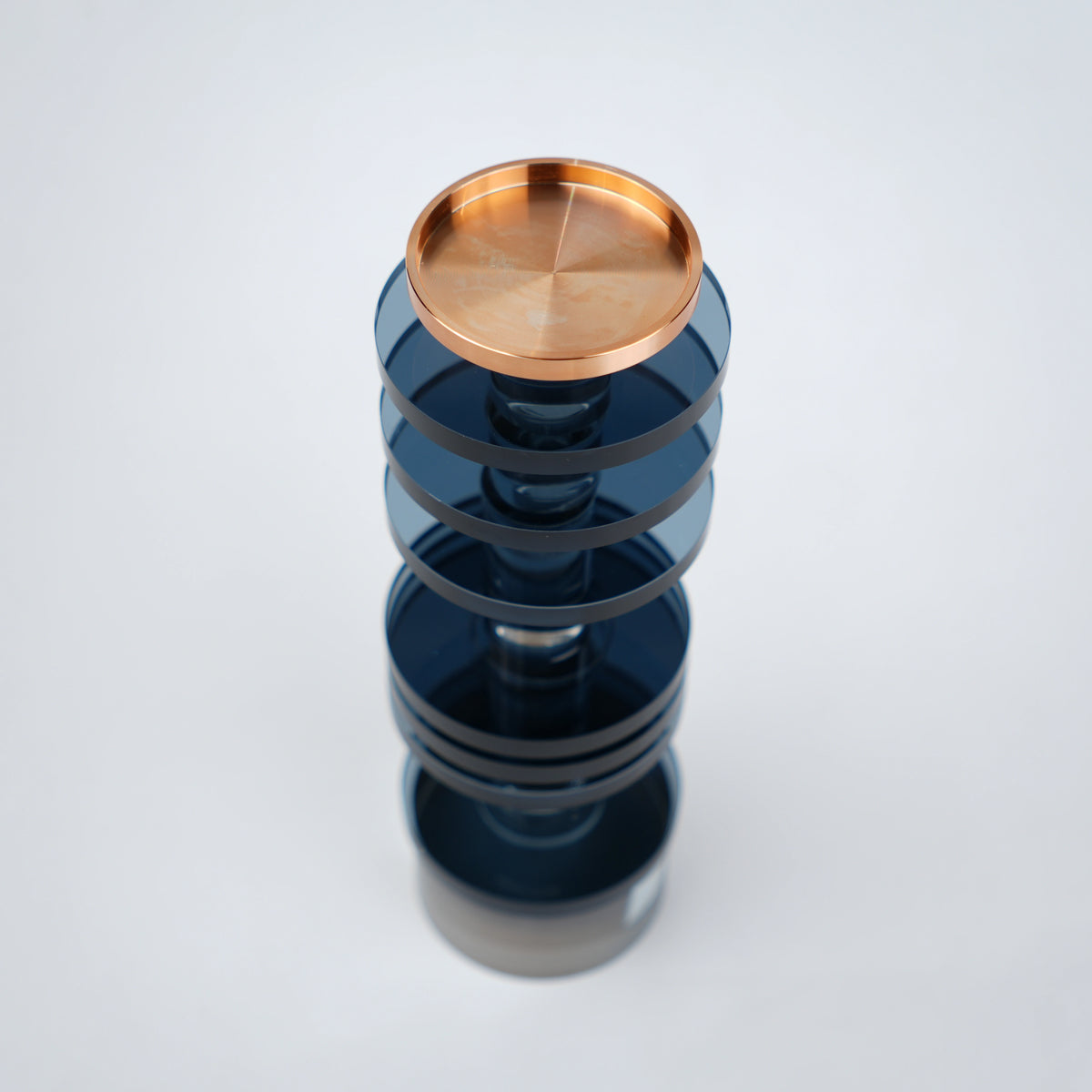 stacked glass candle holders set in multiple sizes modern decor
