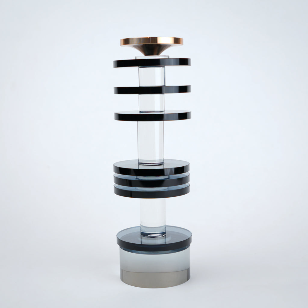 stacked glass candle holders set in multiple sizes modern decor