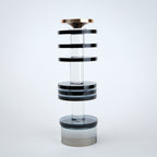 stacked glass candle holders set in multiple sizes modern decor