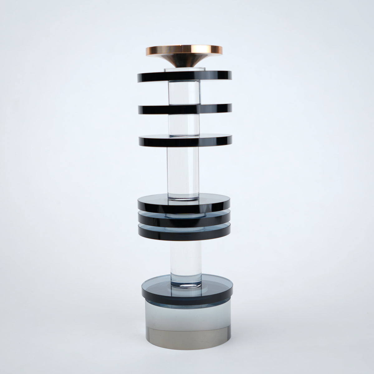 stacked glass candle holders set in multiple sizes modern decor