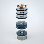 stacked glass candle holders set in multiple sizes modern decor