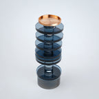stacked glass candle holders set in multiple sizes modern decor