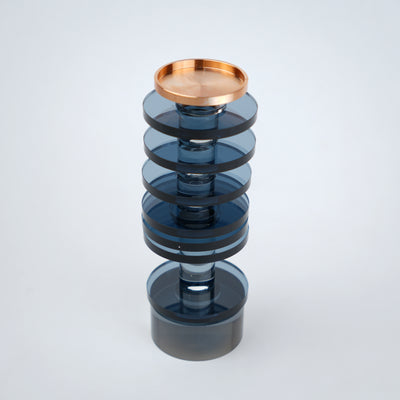 Stacked Glass Candle Holder