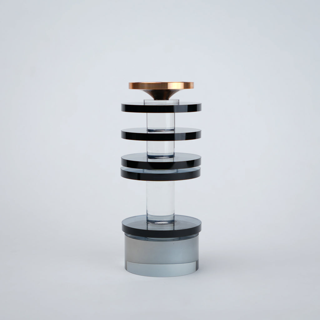 stacked glass candle holders set in multiple sizes modern decor