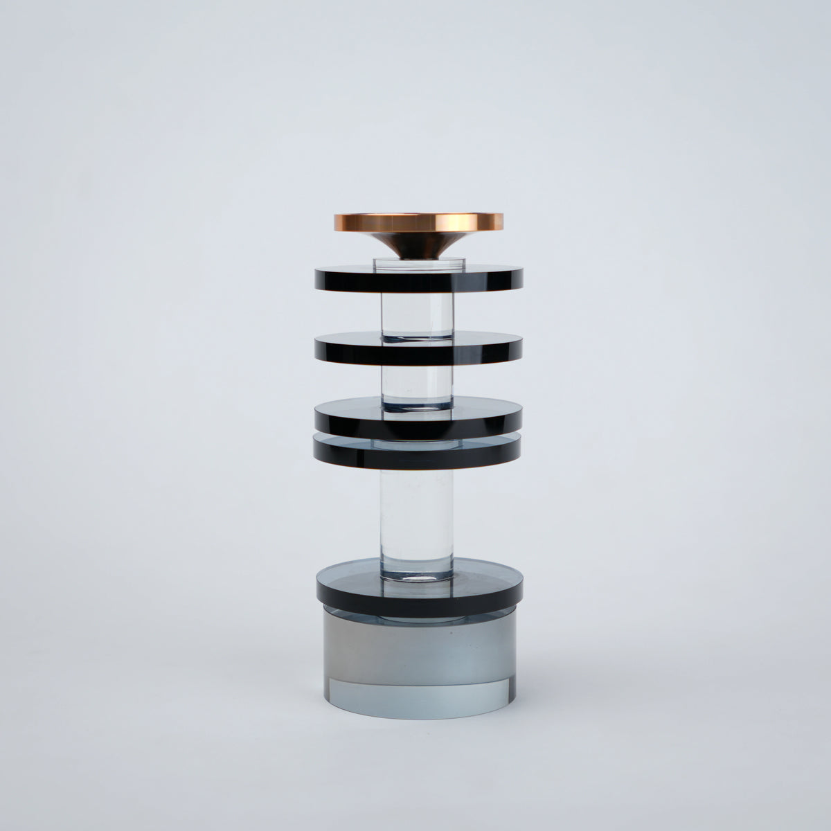 stacked glass candle holders set in multiple sizes modern decor