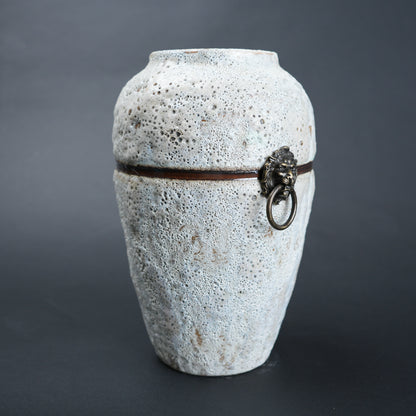 stone white ceramic flower vase décor for living rooms
