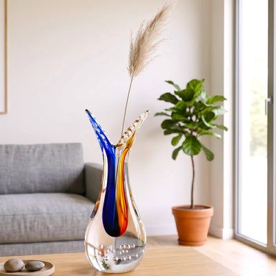 Sway Blue Glass Vase