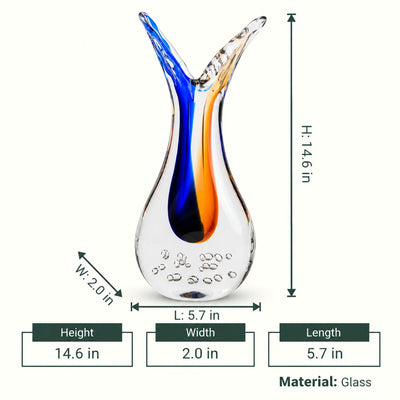 Sway Blue Glass Vase