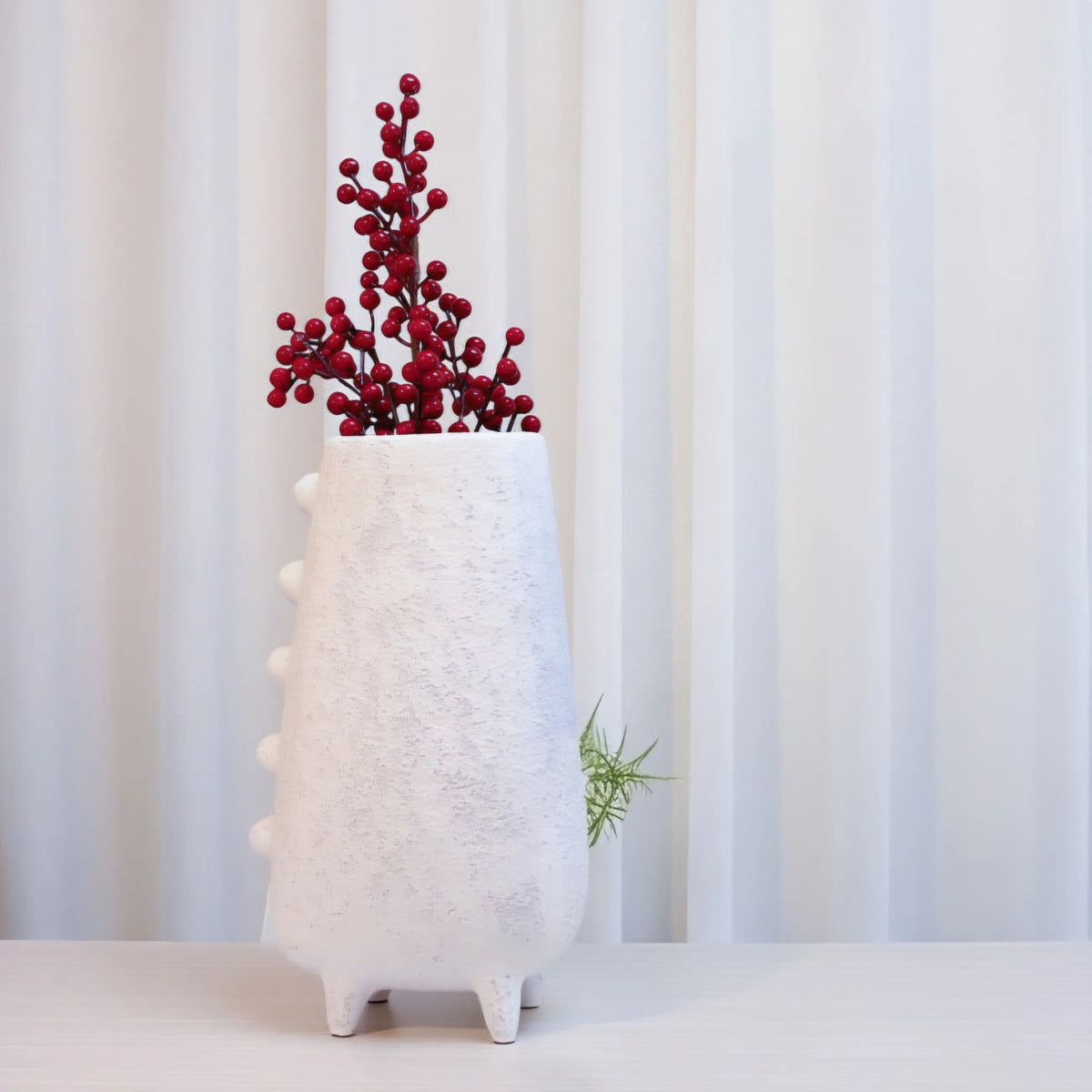 Luxury modern vase crafted with minimalist aesthetics and textured resin finish for elegant floral arrangements