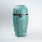 Turquoise Patina Ceramic Vase
