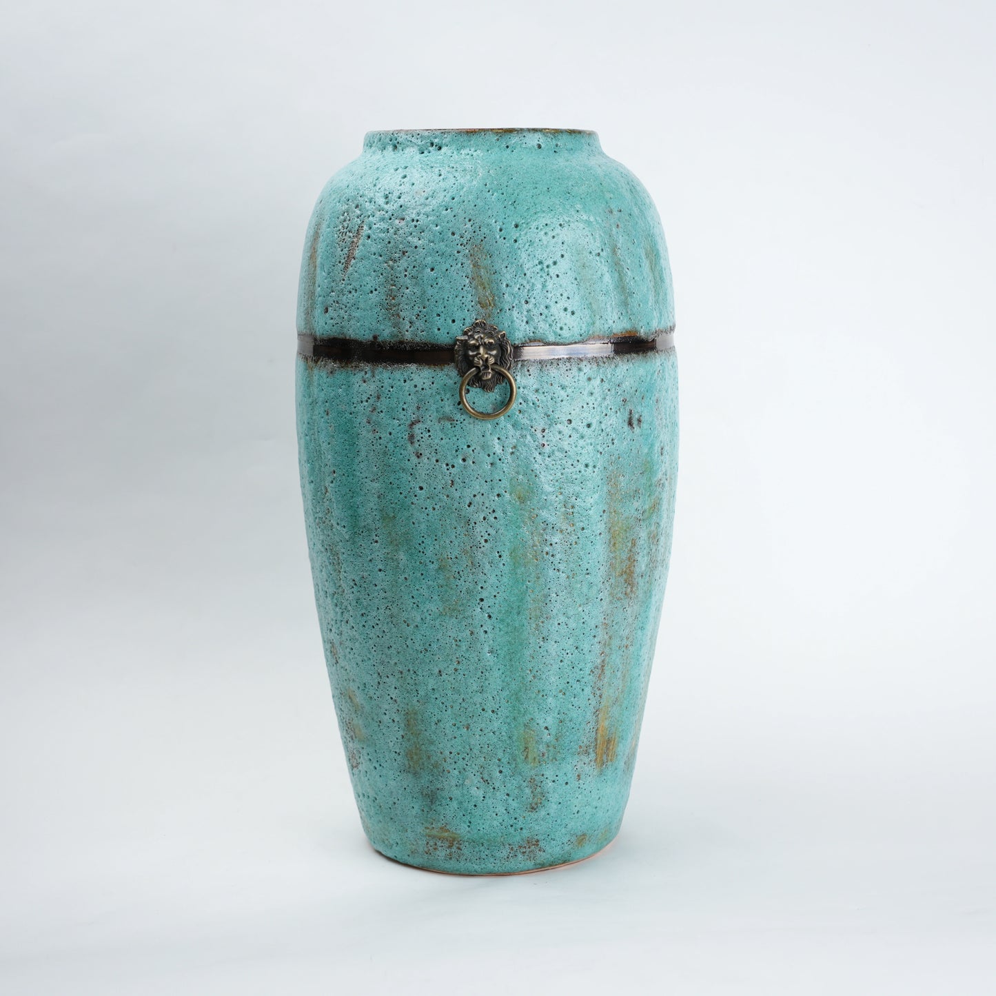 Turquoise Patina Ceramic Vase