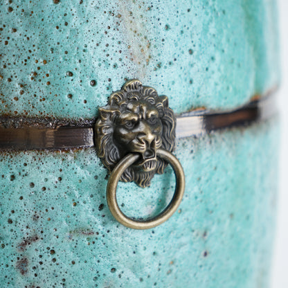 Turquoise Patina Ceramic Vase