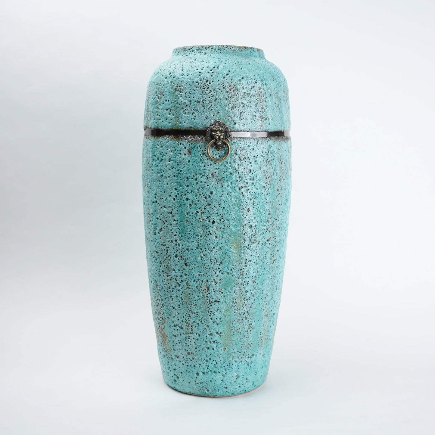 Turquoise Patina Ceramic Vase