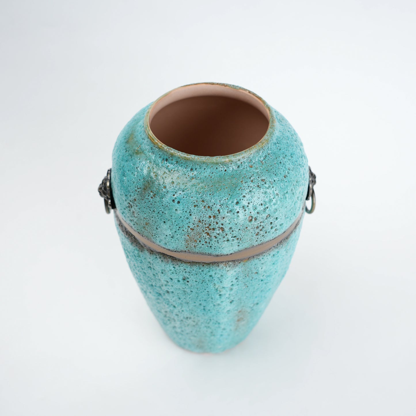 Turquoise Patina Ceramic Vase