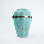 Turquoise Patina Ceramic Vase