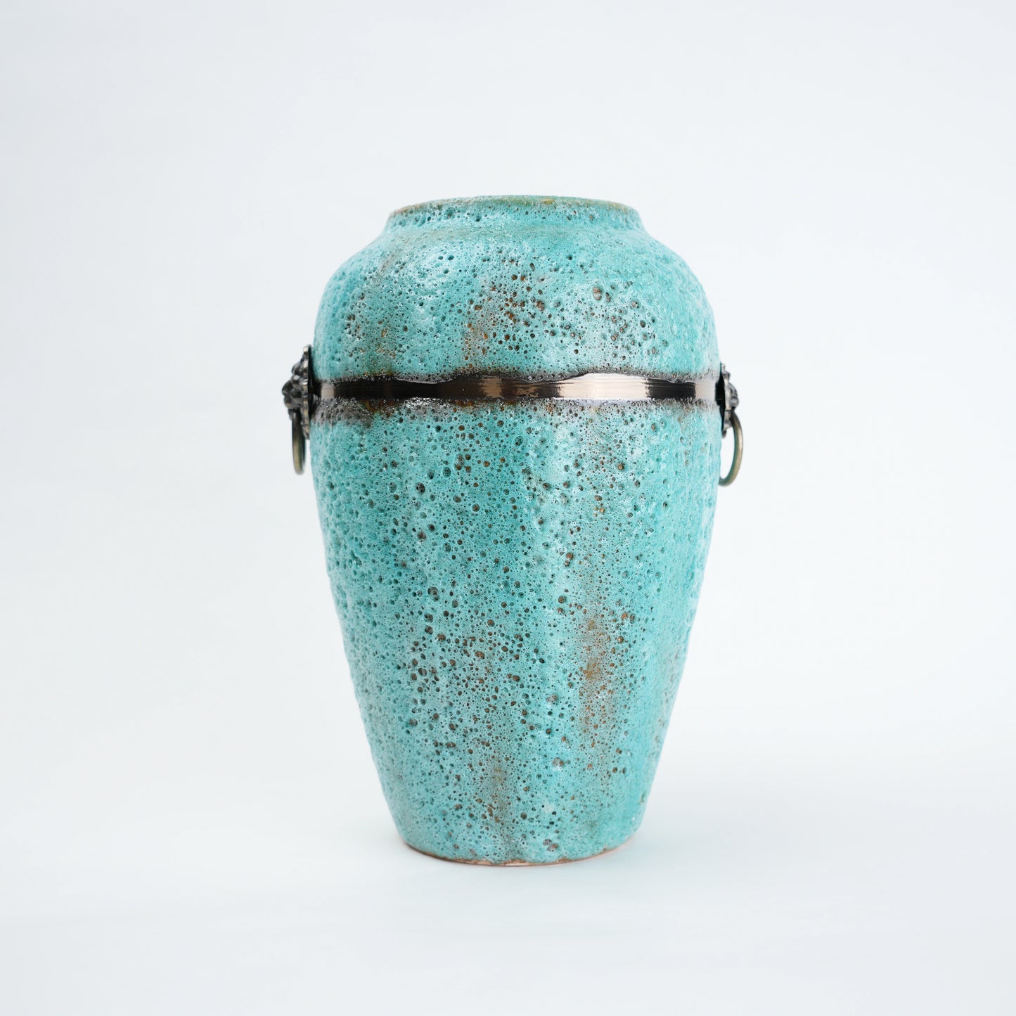 Turquoise Patina Ceramic Vase