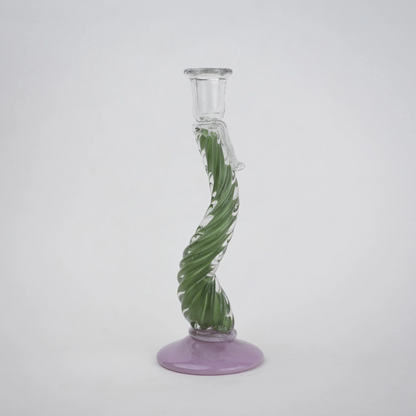 Tall Twist Glow holder, side angle, lilac