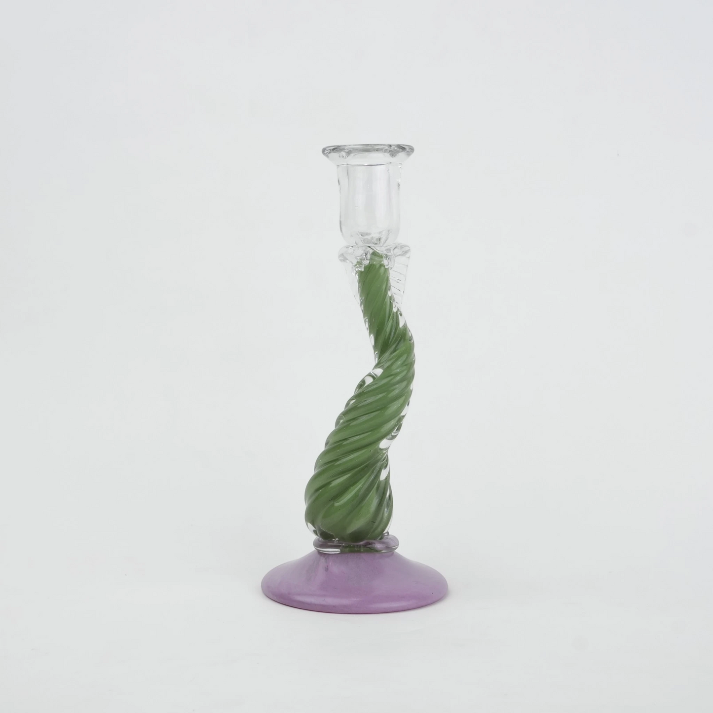 Twist Glow holder, lavender base, front