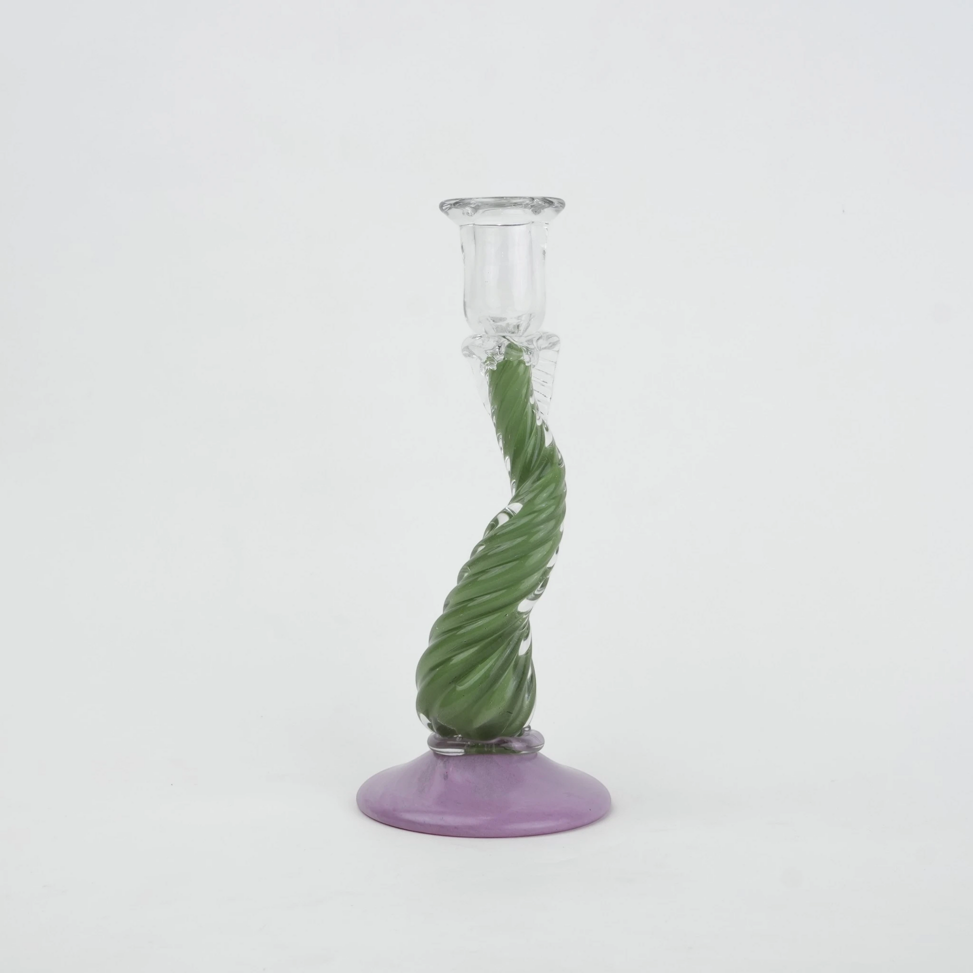 Twist Glow holder, lavender base, front