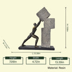 Vertical Bronze Strive Figurine