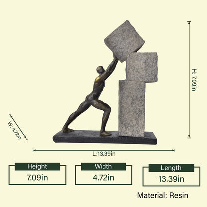 Vertical Bronze Strive Figurine