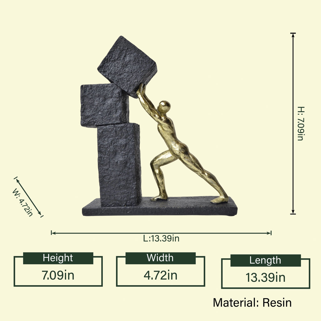 Vertical Gold Strive Figurine
