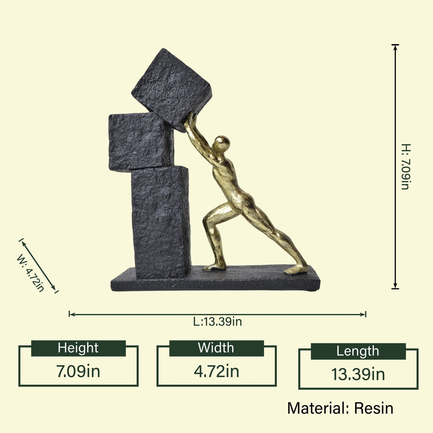 Vertical Gold Strive Figurine