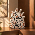 Alphabet heart vase white in pink alcove