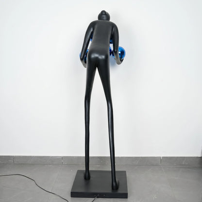 Glow figure lamp, blue orbs, rear studio