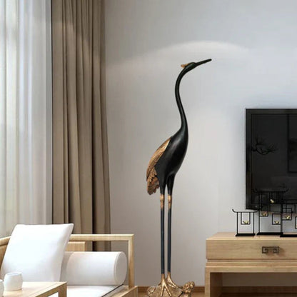 Elegant Crane Sculpture Lamp