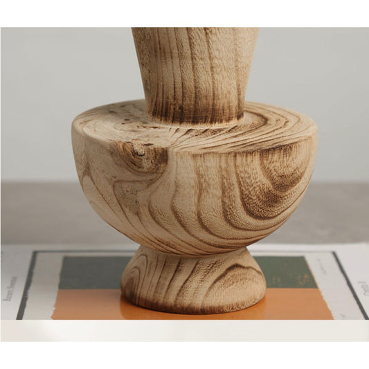 High Wooden Stacking Cup Ornaments – Sleek & Versatile Decor