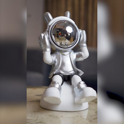 Cosmic Listener Figurine- Silver