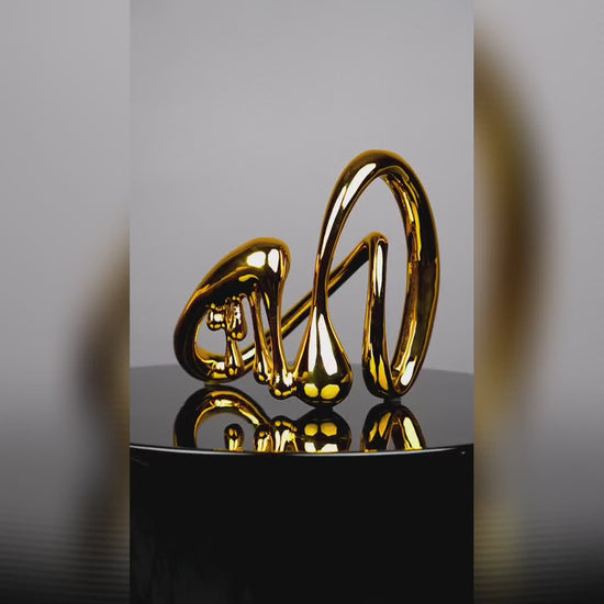 Golden Flowform Accent abstract decor