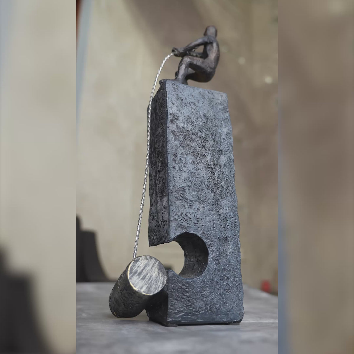 The Pulling Figurine - Bronze