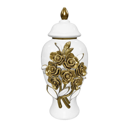 Bloom Crest Decorative Jar