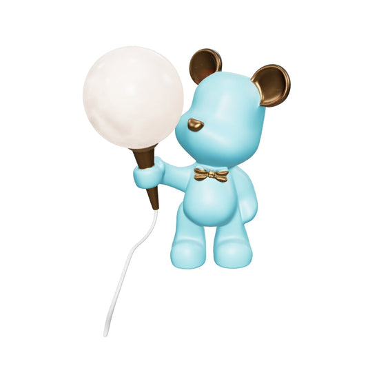 Blue Bear Moon Lamp