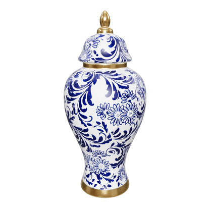 Blue Floral Ceramic Jar