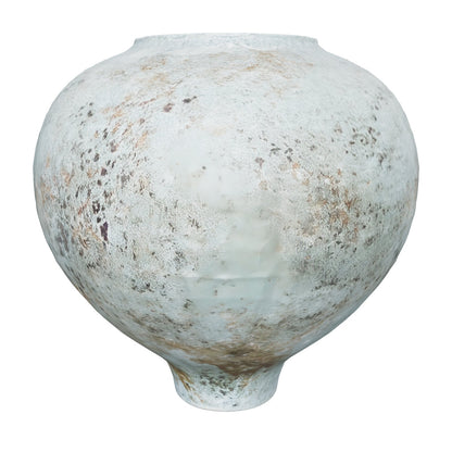Blue Grey Patina Ceramic Vase