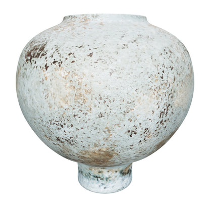 Blue Grey Patina Ceramic Vase