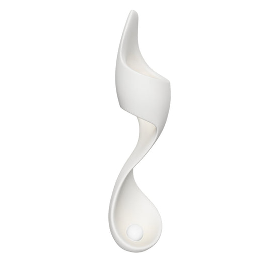 Curved Sculptural Floor Lamp – Ivory