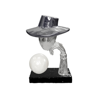 Elegant Hat Lamp Silver