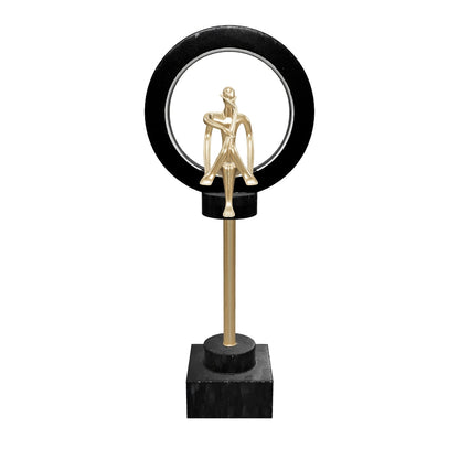Abstract Thinker Gold Ring