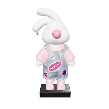 Cute Bunny Doll with Denim Overalls