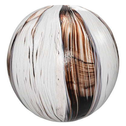 Radiant White & Brown Striped Vase