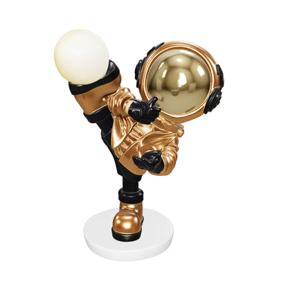 Gold Astronaut Kicker Lamp