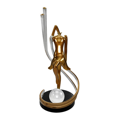 Liberty Sculpture Lamp - Gold Electroplated