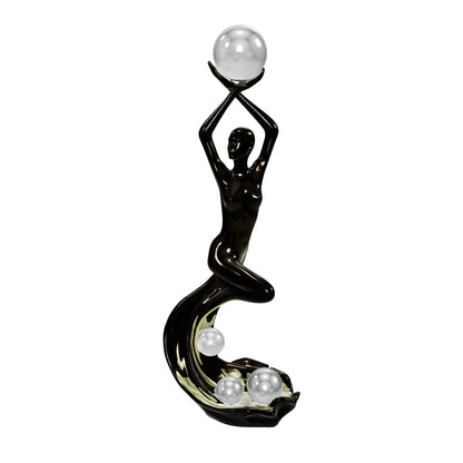 Radiant Muse Sculptural Floor Lamp – Black