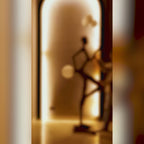 Juggler Sculptural Floor Lamp - Gold