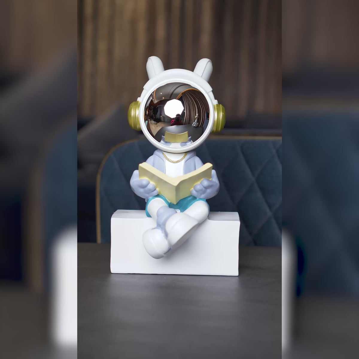 Cosmic Reader Figurine- Blue